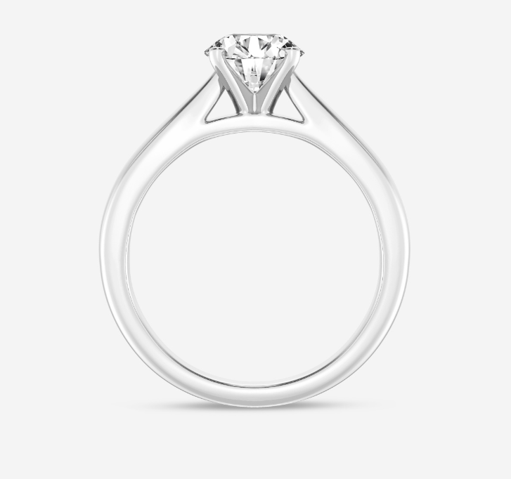 Round Cathedral Engagement Ring 1.00ct Lab Grown