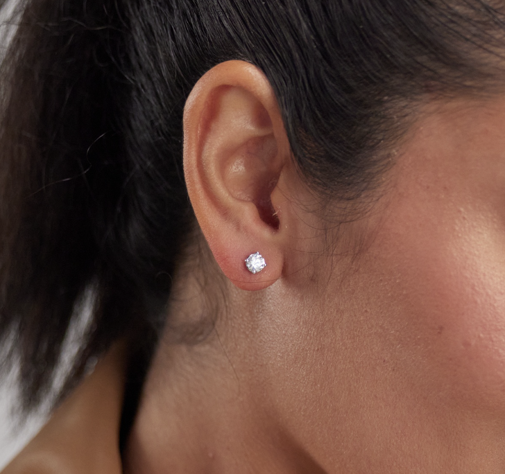 1.00ct TWD Stud Earrings Lab Grown