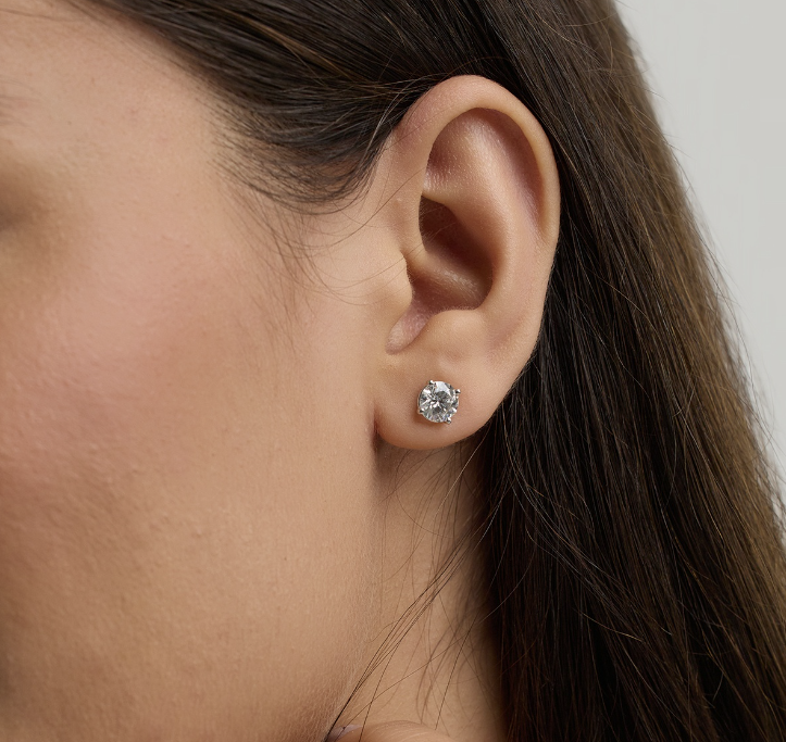 2.00ct TWD Stud Earrings Lab Grown
