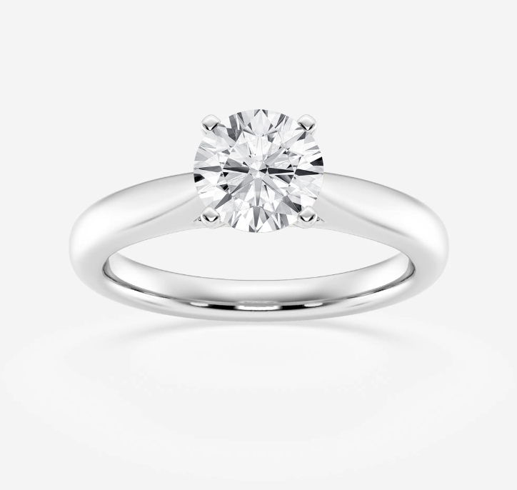 Round Cathedral Engagement Ring 1.00ct Lab Grown