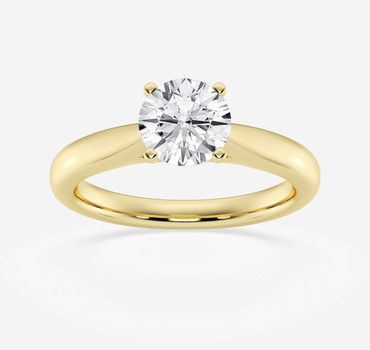 Round Cathedral Engagement Ring 1.00ct Lab Grown