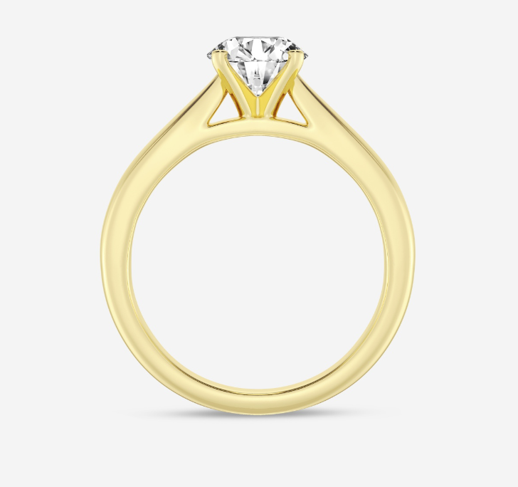 Round Cathedral Engagement Ring 1.00ct Lab Grown