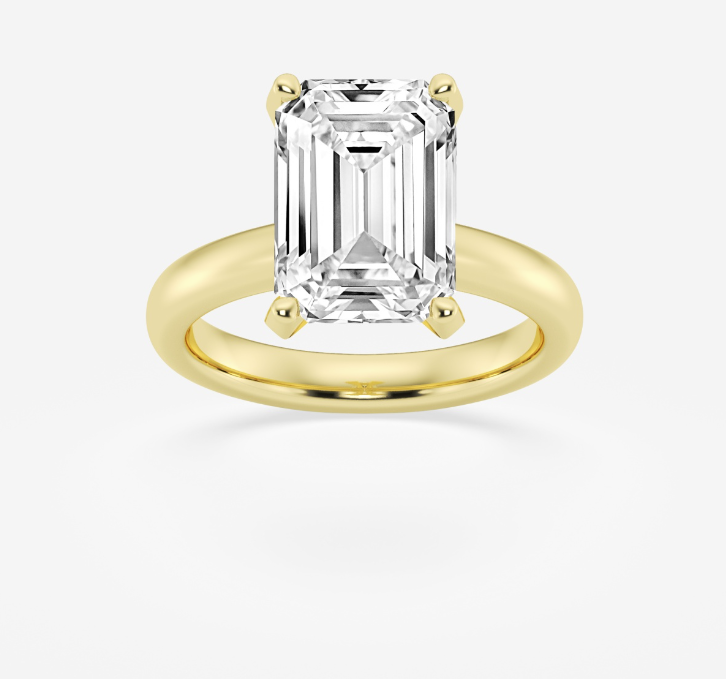 Emerald Cut Solitaire Engagement Ring 5.00ct Lab Grown