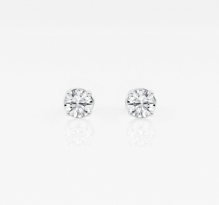 0.50ct TWD Stud Earrings Lab Grown