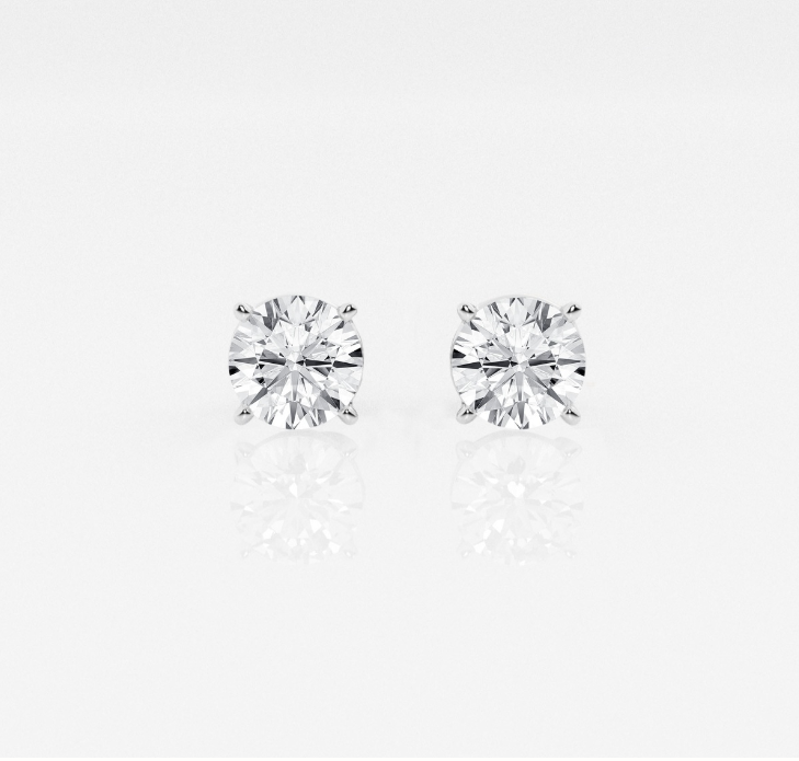 1.00ct TWD Stud Earrings Lab Grown