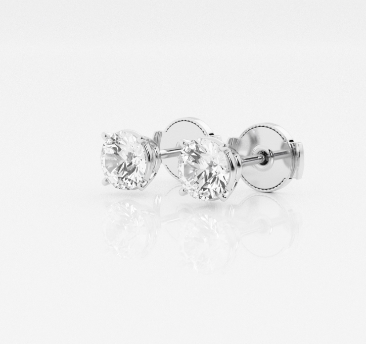 1.00ct TWD Stud Earrings Lab Grown